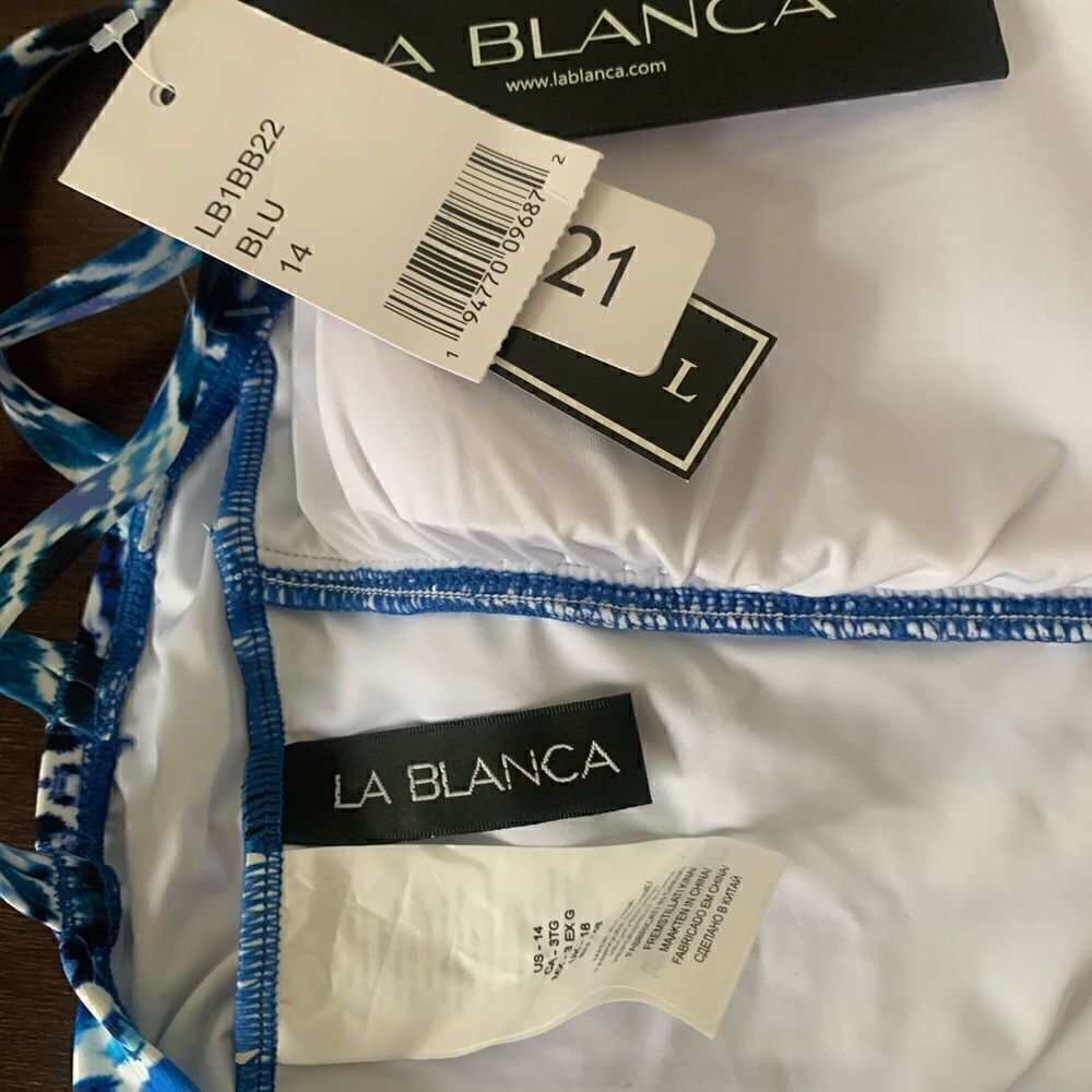 La Blanca Women’s cross back one piece swimsuit size 14 and 16 NWT - Picture 4 of 12